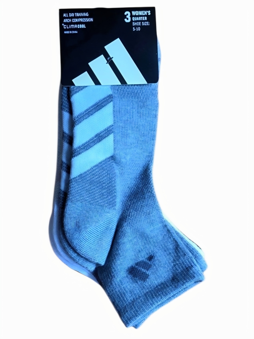 Adidas All Day Training Arch Compression Climacool Quarter Socks 3 Pack Women's